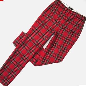 J.CREW Cameron Pants Red Tartan